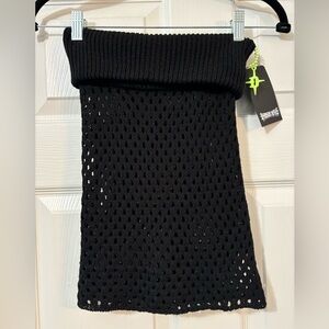NWT Dolls Kill / Darker Wavs Diatonic Fishnet Mini Skirt